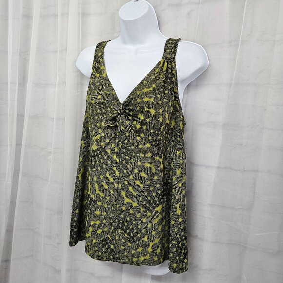 212 Collection Y2K Babydoll Tank Green Abstract Polka Dot Goth Whimsigoth L - Picture 4 of 10